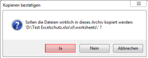 Kopieren bestätigen